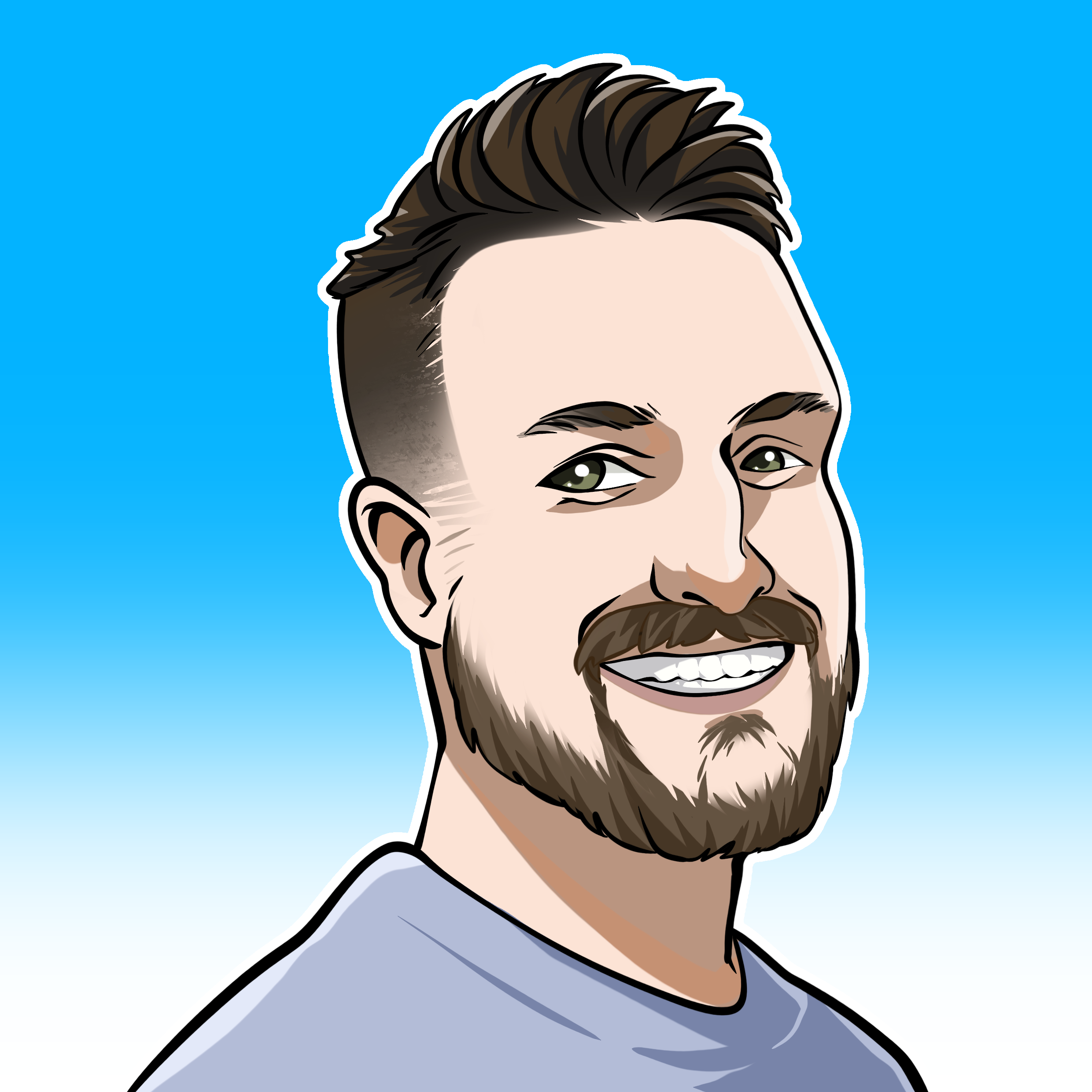Illustrated portrait of Paul